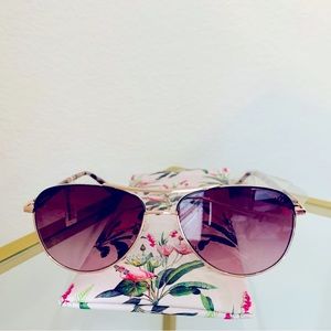 Brand New w/tags: Women’s Ted Baker London Pink Aviator sunglasses 57mm OS